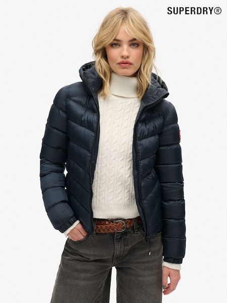 Albastru - Jachetă căptușită cu glugă Superdry Fuji (AN8679) | 443 LEI