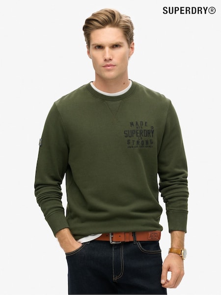 Superdry Green Workwear Applique 100% Cotton Sweatshirt (AN8686) | €83