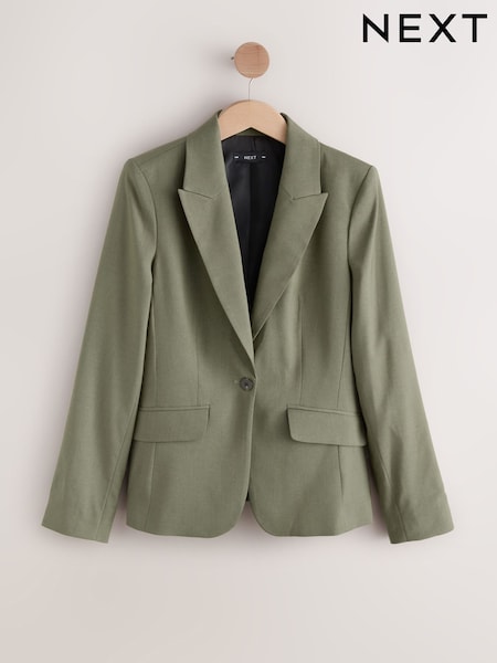 Khaki Green Single Breasted Sculpted Tailored Blazer (AN8706) | €62.50