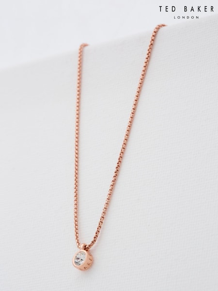 Ted Baker Rose Gold Tone SININAA: Crystal Pendant Necklace (AN8734) | €43