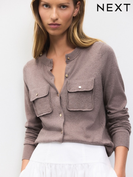 Mole Soft Touch Pocket Front Cardigan With Cotton (AN8737) | R$ 220
