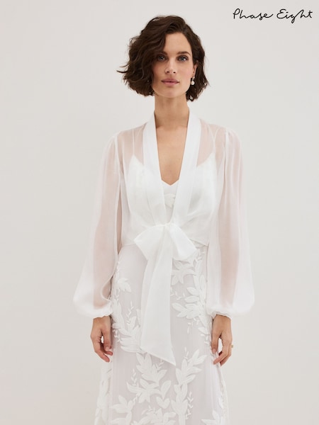 Phase Eight White Arabella Ivory Silk Cover-Up (AN8747) | €190