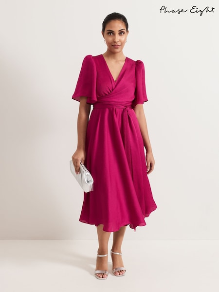 Phase Eight Pink Petite Lucinda Organza Dress (AN8748) | 688 QAR