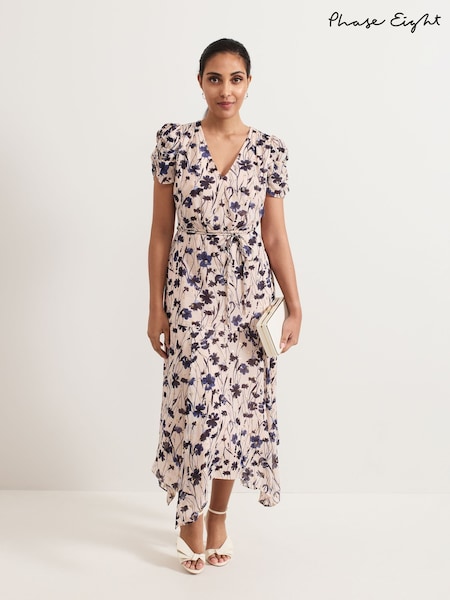 Phase Eight Natural Petite Verity Filcoupe Floral Print Dress (AN8763) | €190