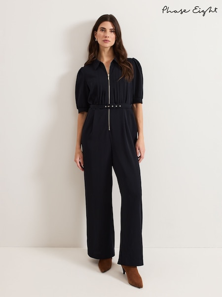 Phase Eight Blue Candice Zip Jumpsuit (AN8769) | €152