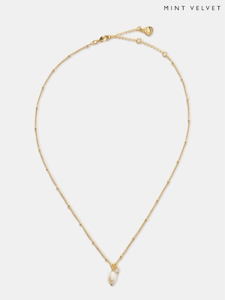 Mint Velvet Gold Plated Pearl Necklace (AN8799) | €62