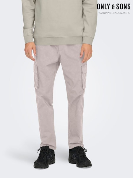 Only & Sons Grey Slim Fit Straight Leg Tech Cargo Trousers (AN8821) | €64