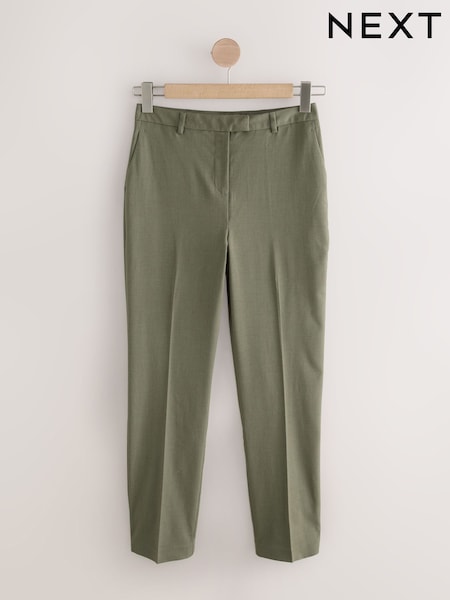 Khaki Green Slim Sculpting Tailored Trousers (AN8924) | R$ 260