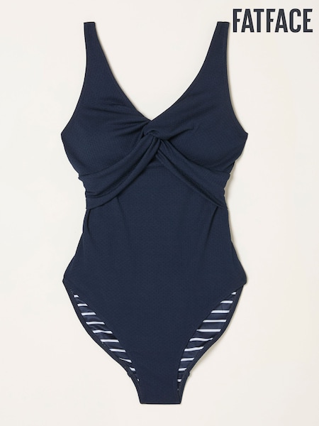 FatFace Sennen Navy Twist Textured Swimsuit (AN8959) | €70