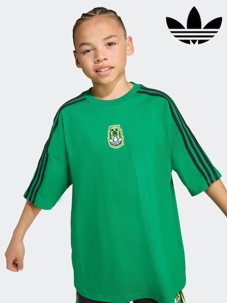 adidas Originals Green 100% Cotton Minecraft Graphic T-Shirt (AN9018) | €36