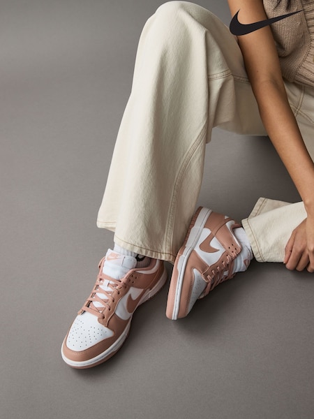 Nike Pink/White Dunk Low Trainers (AN9270) | €140