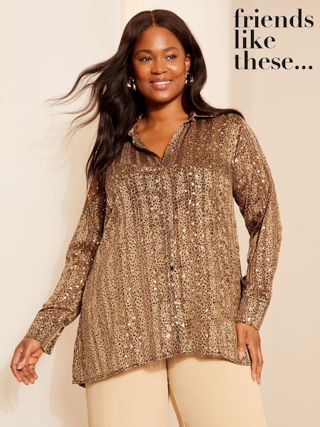 Friends Like These Curves Printed Dip Back Shirt (AN9329) | 2 523 грн