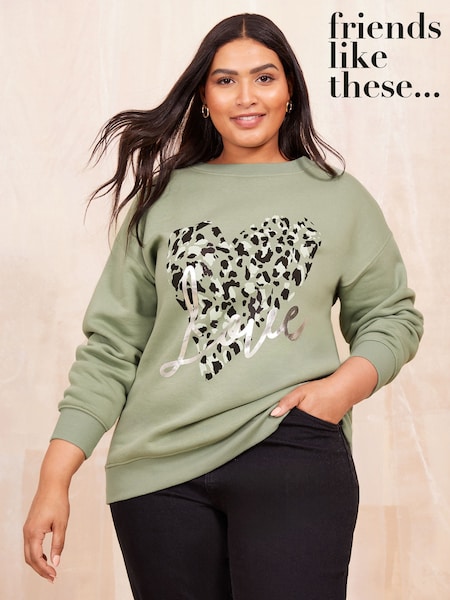 Friends Like These Love Heart Jersey Sweatshirt (AN9332) | ‏181‏₪