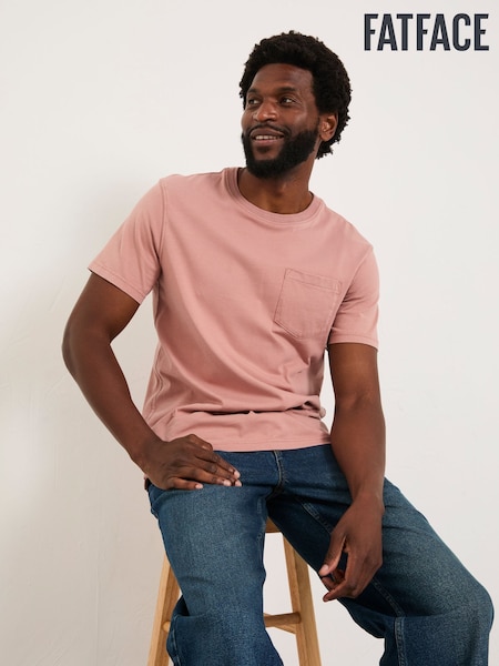 FatFace Cove Rose Pink Cove Pocket Tshirt (AN9534) | 124 QAR