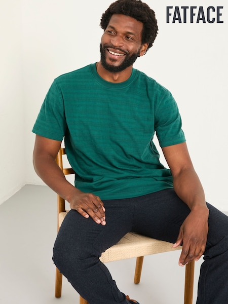 FatFace Lulworth Emerald Green Textured T-Shirt (AN9540) | 139 QAR