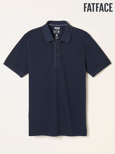 FatFace Navy Short Sleeve Pique Polo (AN9541) | €42