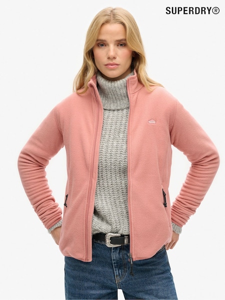 Superdry Pink Polar Fleece Full Zip Jacket (AN9597) | €31