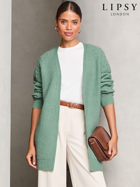 Lipsy Cosy Knitted Honeycomb Sleeve Longline Cardigan (AN9812) | 54 €
