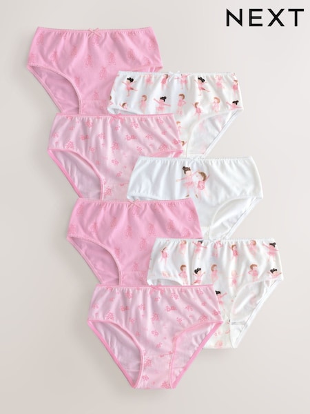 Pink Ballerina Briefs 7 Pack (1.5-12yrs) (AN9912) | €13 - €15