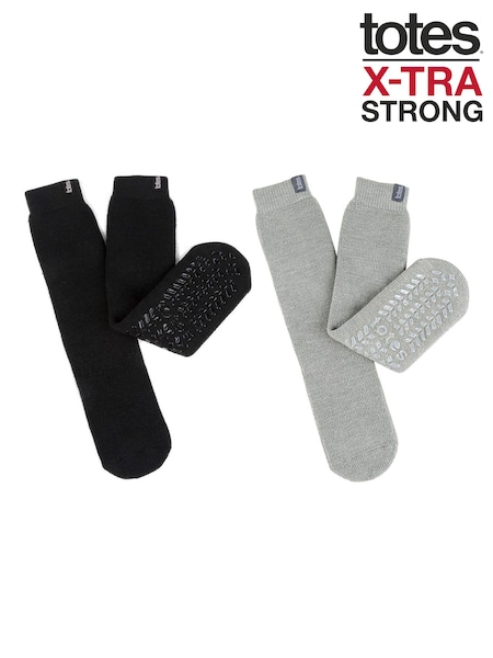 Totes Black Ladies Thermal Brushed Socks 2 Pair (AN9942) | €25