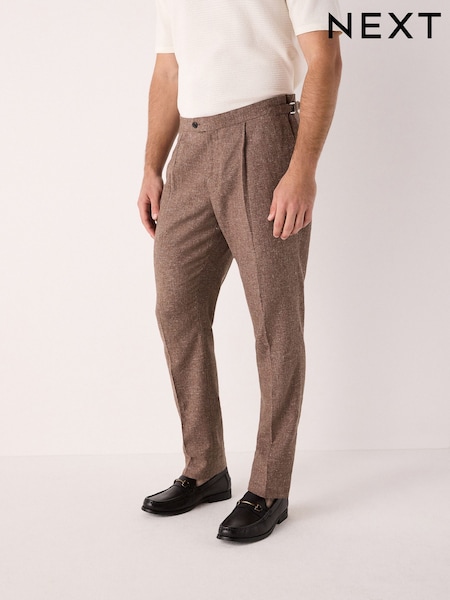 Brick Slim Fit Linen Blend Suit Trousers (AN9961) | 2,191 UAH