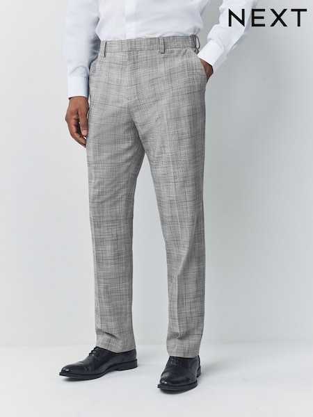 Gri - Check Muscle Fit Motionflex Stretch Suit Trousers (AN9977) | 372 LEI