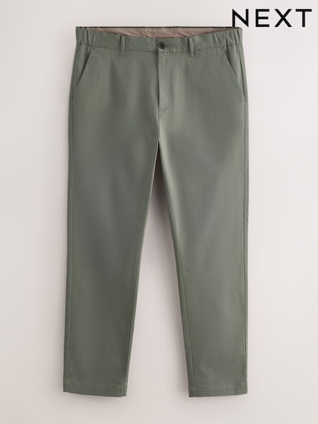 Green Slim Fit Smart Cotton TENCEL™ Lyocell Blend Chinos With Comfort Waistband (AP0196) | €46