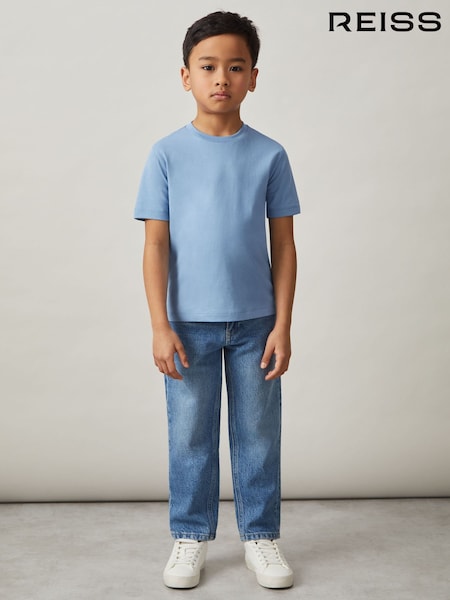 Gedecktes Blau - Reiss Honor Crew Neck T-Shirt (AP0312) | 12 €