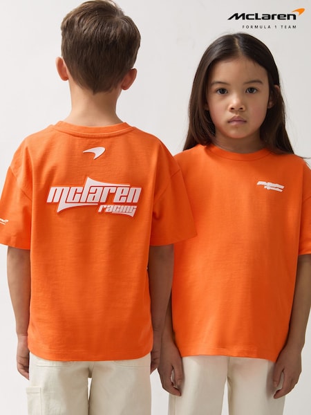 Papaya - Reiss Nakata McLaren F1 Team Oversize Logo T-Shirt Unisex Fit (AP0319) | ‏202 د.إ.‏