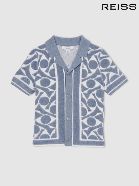Reiss Edmonds Abstract-Pattern Towelling Shirt (AP0345) | 70 €