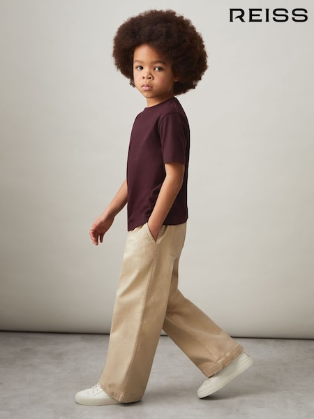 Reiss Bordeaux Honor 3-9 yrs Cotton Crew-Neck T-Shirt (AP0404) | 59 QAR