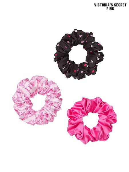 Victoria's Secret PINK Pink and Black 3 Pack Scrunchie Set (AP0433) | €17