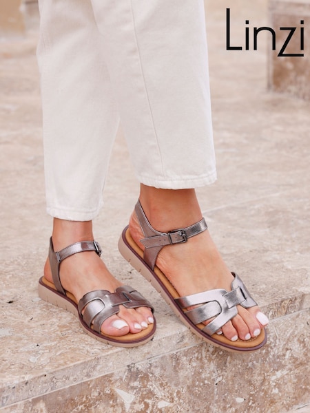 Silber - Linzi Twirl Cut Out Front Strap Sandals (AP0534) | 55 €