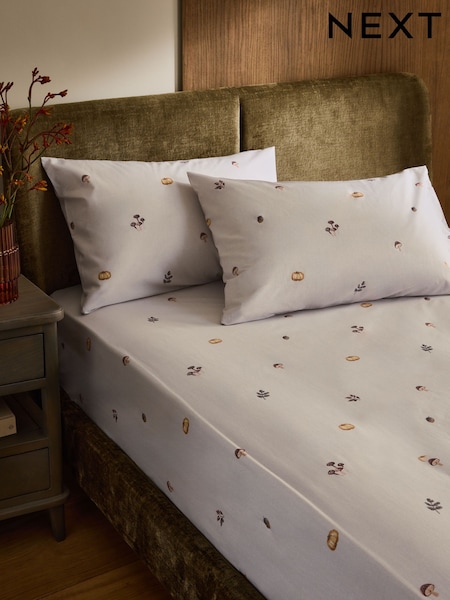 Natural Autumn Pumpkin Fitted Sheet and Pillowcase Set (AP0550) | €16 - €35