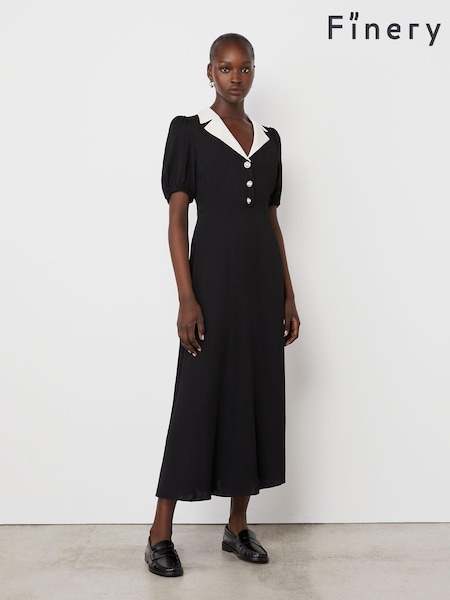 Finery Lois Crepe Short Sleeve Midi Dress (AP0586) | ‏397‏₪
