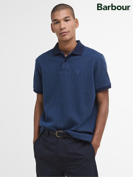 Barbour® Blue Tailored Fit Harworth Polo Shirt (AP0823) | €137