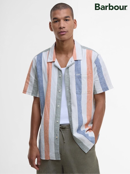 Barbour® White Summer Fit Clearwell Shirt (AP0826) | ₪434