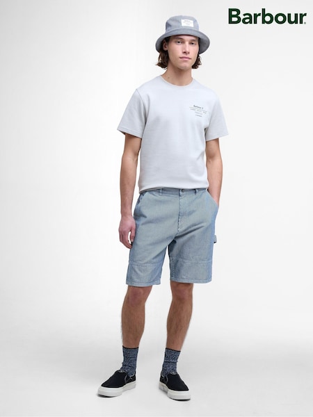Barbour® Blue Tindale Stripe 100% Cotton Shorts (AP0830) | ₪434