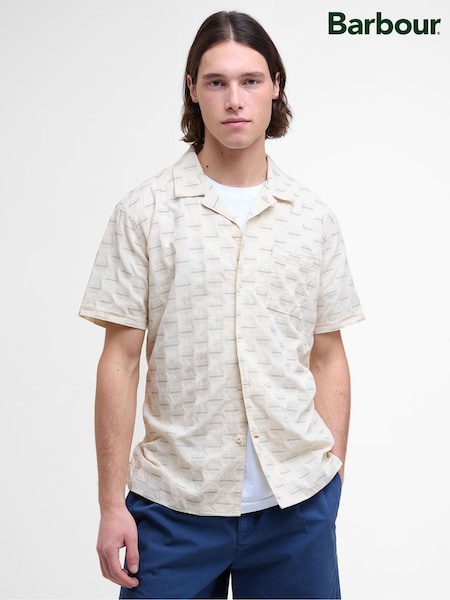 Barbour® Cream Saunton 100% Cotton Shirt (AP0834) | ₪434