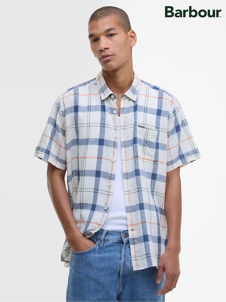 Barbour® Cream Croft Short Sleeve Summer Shirt (AP0849) | ₪405