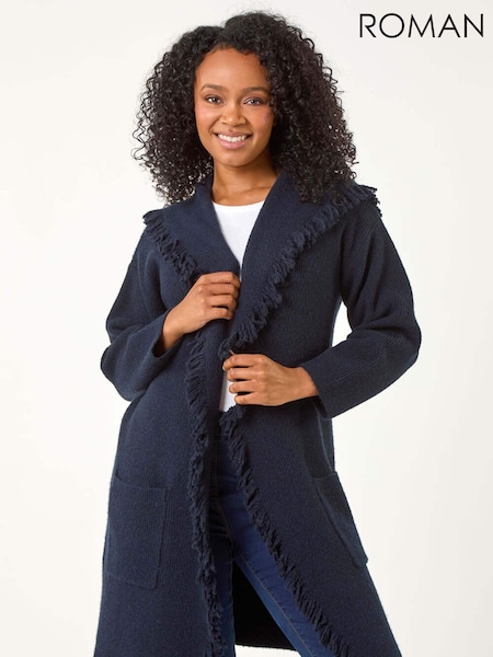 Roman Blue Petite Tassle Pocket Detail Cardigan (AP0967) | 3,304 UAH