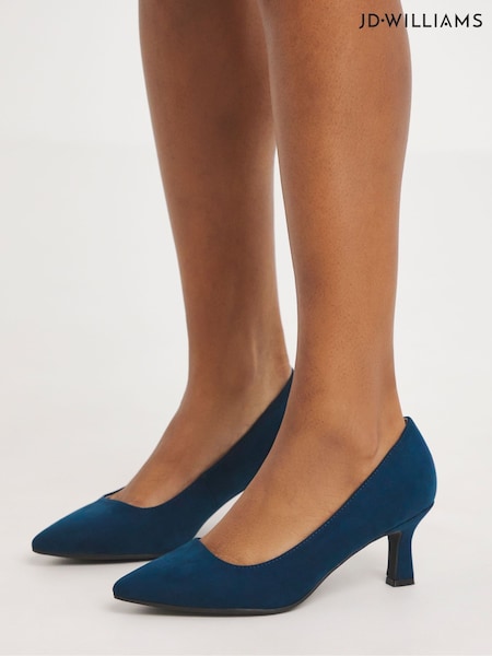 modra - JD Williams Flexi Sole Kitten Heel Court Shoes In Extra Wide Fit (AP1017) | € 45