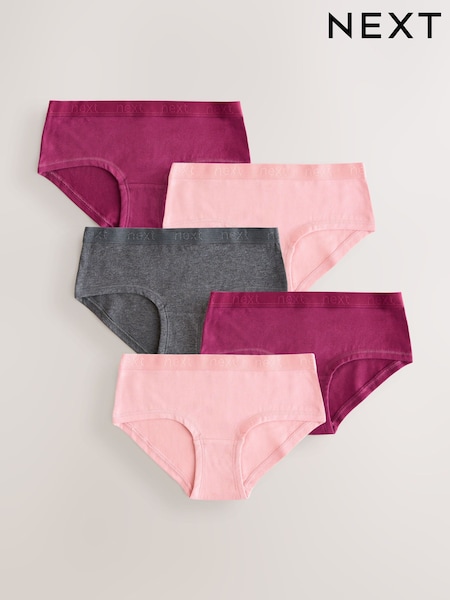 Berry Red Hipster Briefs 5 Pack (2-16yrs) (AP1028) | 45 QAR - 64 QAR