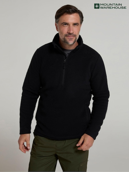 Mountain Warehouse Black Ted Mens Half-Zip Fleece (AP1054) | €53