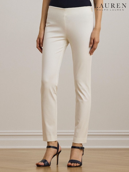 Белый - Lauren Ralph Lauren Keslina Stretch Twill Skinny Fit Trousers (AP1120) | €197