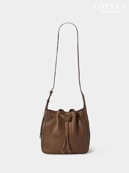 Osprey London The Monterrey Leather Bucket Brown Bag (AP1150) | ‏981‏₪