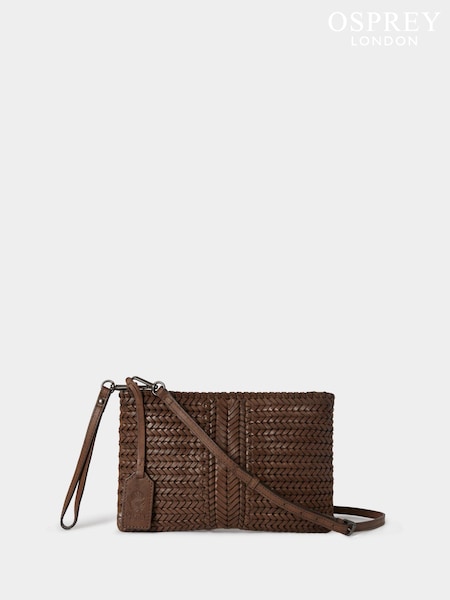 Osprey London The Lima Leather Crossbody Brown Bag (AP1154) | ‏830‏₪
