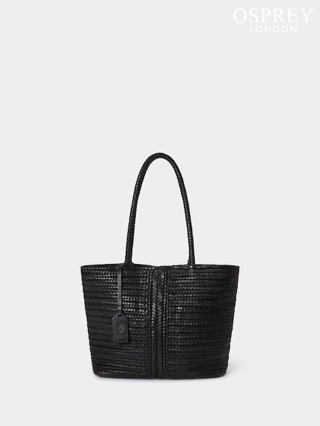 Osprey London The Lima Leather Black Tote Bag (AP1161) | € 382