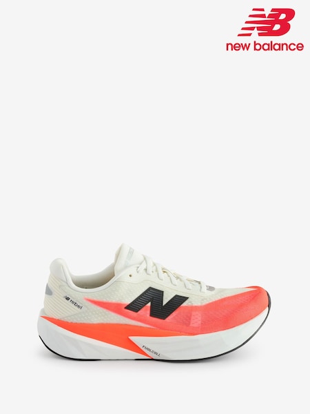New Balance White/Blue/Red Mens Fuelcell Rebel Trainers (AP1216) | €200