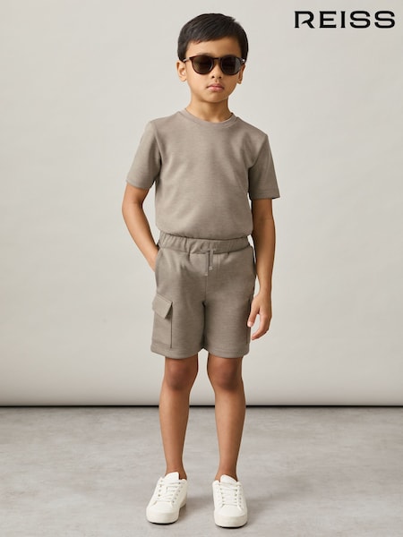بني فاتح - Reiss Oliver Interlock-Jersey Cargo Shorts (AP1239) | ‏216 د.إ.‏